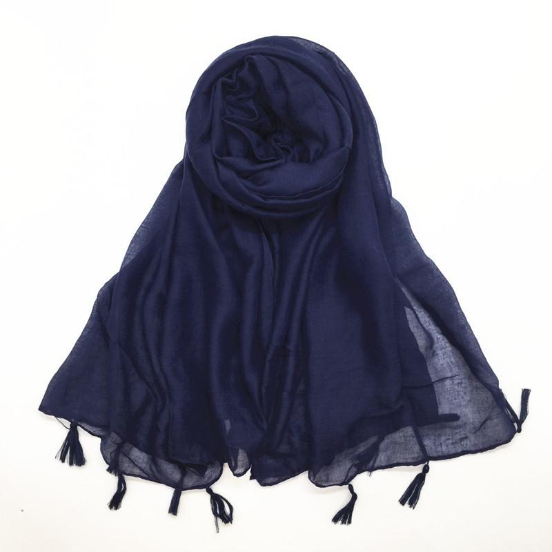 Solid Voile Women Scarf New Summer Girls Tassels Sunscreen Thin Scarves Soft Shawl Foulard Viscose Spring Lady Wrap Shawls