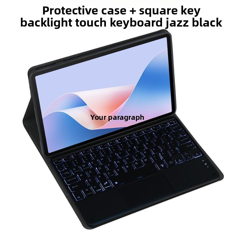 Leather Keyboard Case for Lenovo Tab K11 45 Plus 2024 Bluetooth Keyboard Cover TB352FU