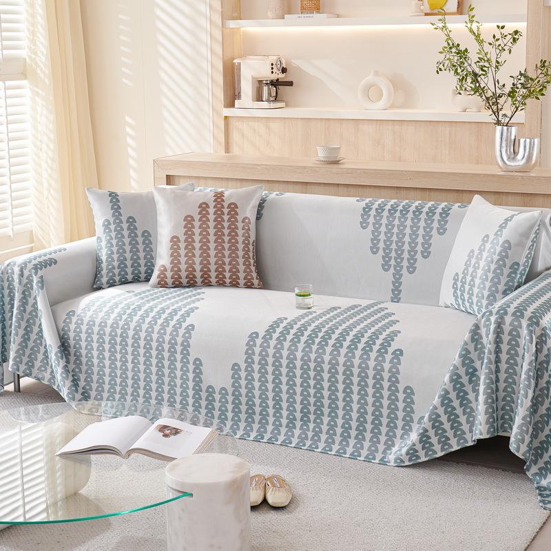 

Летнее прохладное полотенце для дивана, нескользящее, полностью покрытое, летнее, простое по дизайну, пыленепроницаемое и дышащее одеяло для дивана 180*130cm