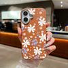 For iPhone 16 15 Pro Max 14 13 12 11 TPU Soft Case Cover Flower Pattern Leather Matte Shockproof Phone Cover For iPhone