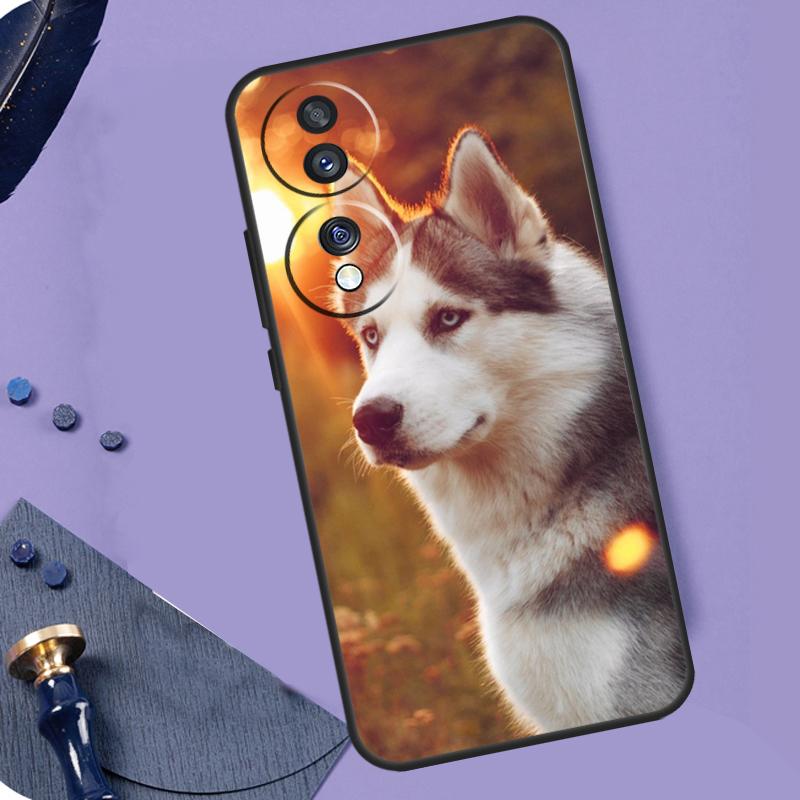 Animal Husky puppy For Honor X8a X9a X6a X7a X6 X7 X8 X9 X8b X9b Honor Magic 6 Pro 50 70 90 Magic 5 Lite Case