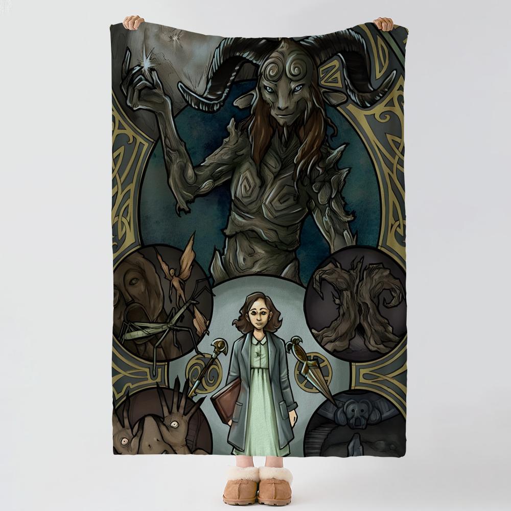 Movie P-Pans Labyrinth-h Throw Thick Comfort Flannel Quilt, Multi-scene Use Indoor Outdoor Daily Nap