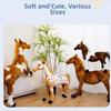 New Lifelike Simulated Horse Plush Toy Soft Plush Simulated Forest Animal Toy Cotton Realistic Stuffed Doll Room Decor