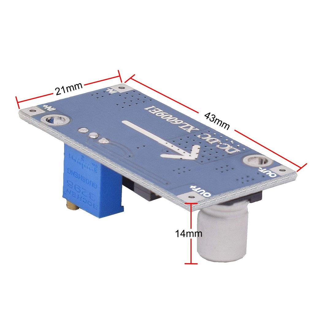 XL6009 DC to DC Boost Converter 3.0-30V to 5-35V Step-up Transformer Power Module, Pack of 6