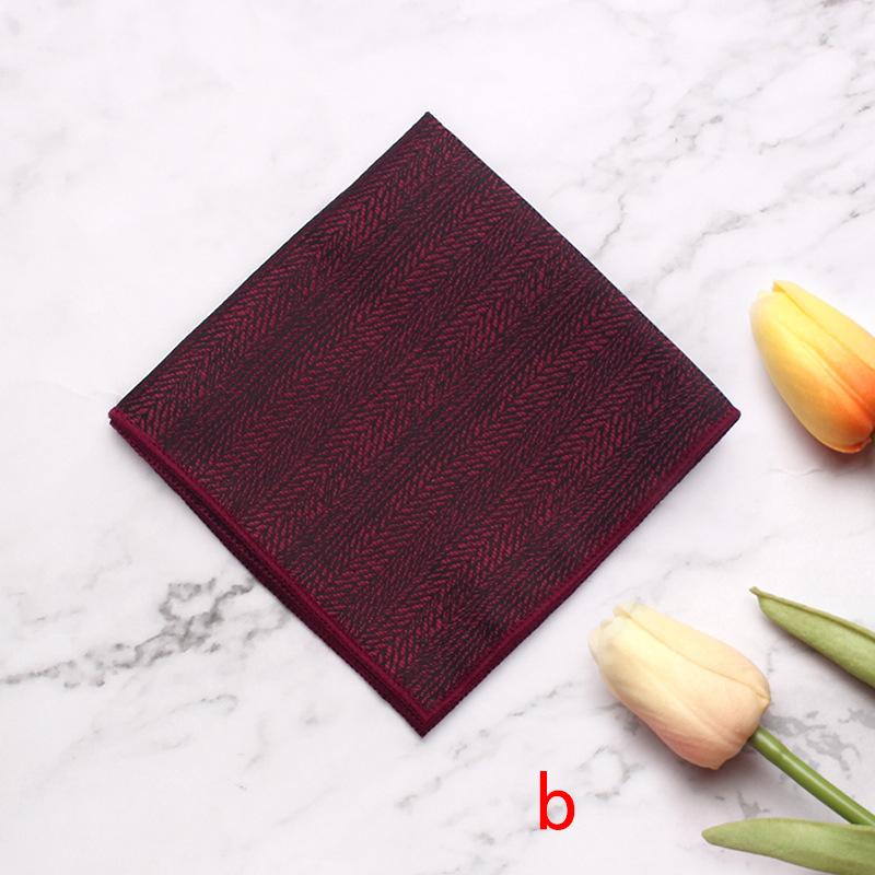 Men'S Dress Business Wedding Suit Pocket Towel Striped Flower Chest Towel Handkerchief Banquet Small Square Towel
