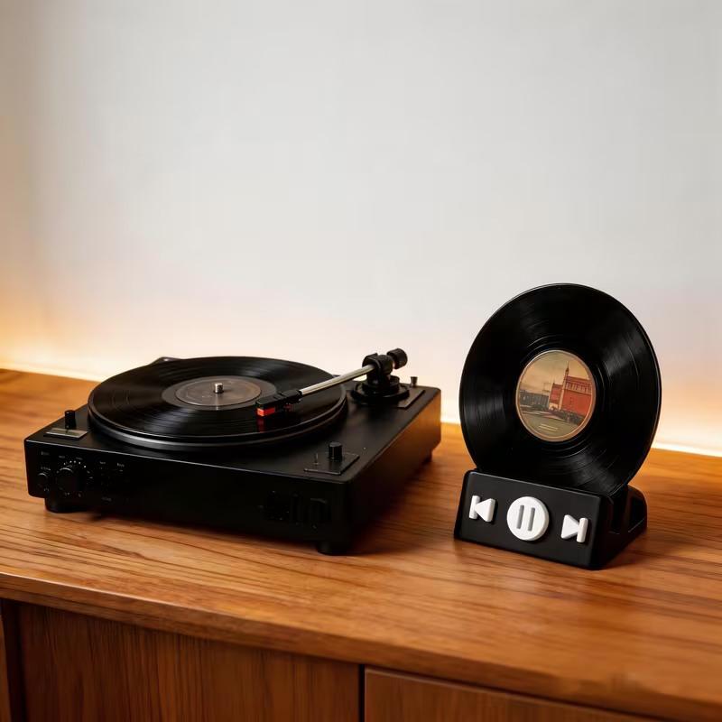 Vinyl Record Desktop Stand Album Display Base Home Office Decor Vinyl Record Accessory Ideal Gift For Vinyl Record Enthusiasts