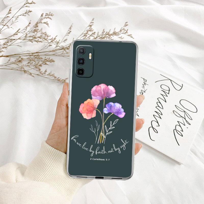 

IK14 Bible verse Transparent Phone Case for Samsung Galaxy A04 A04S A14 A23 A34 A54 M23 M33 M52 M53 Galaxy A23