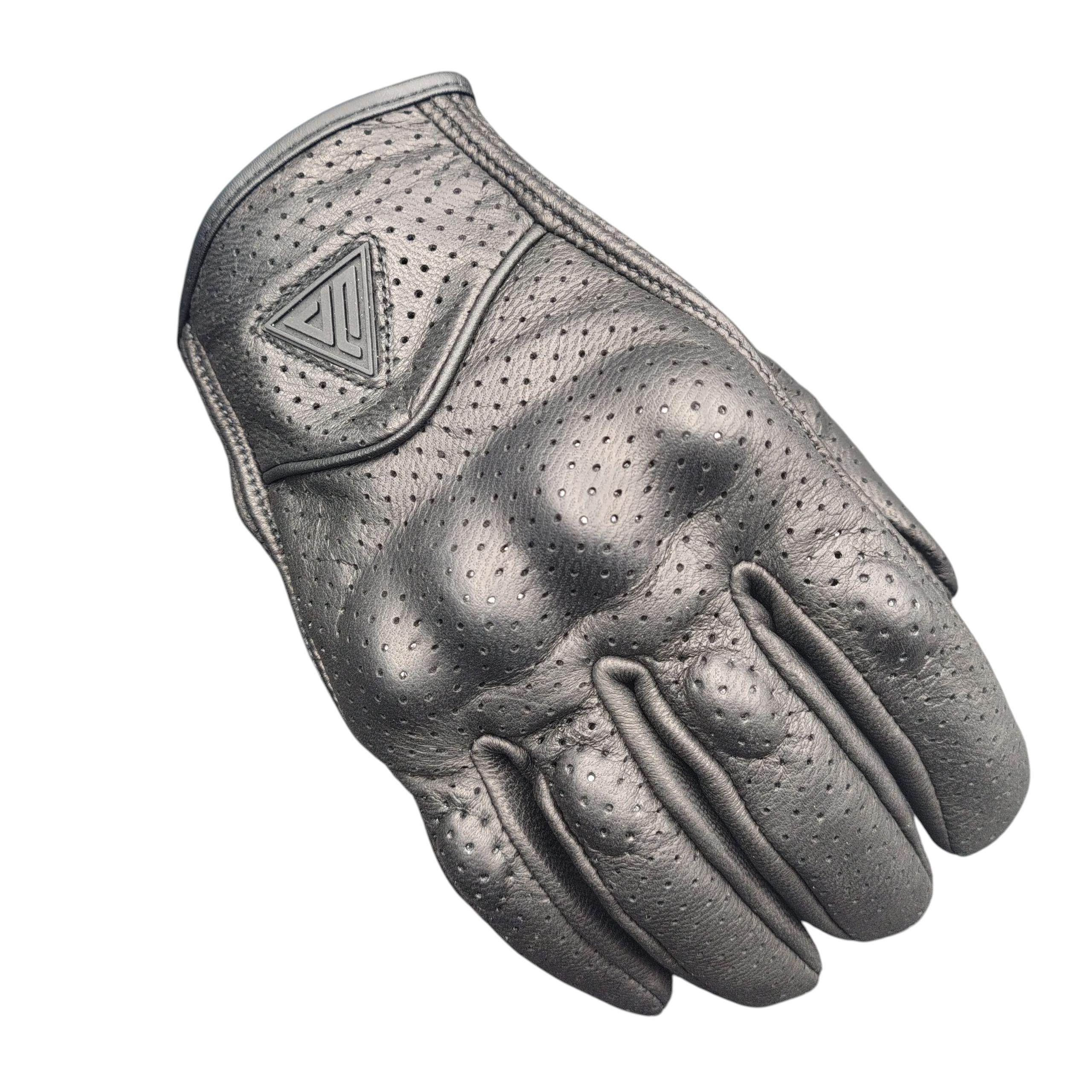 

Прочные перфорированные перчатки из овчины для комфортной летней езды на мотоцикле XXL чёрный