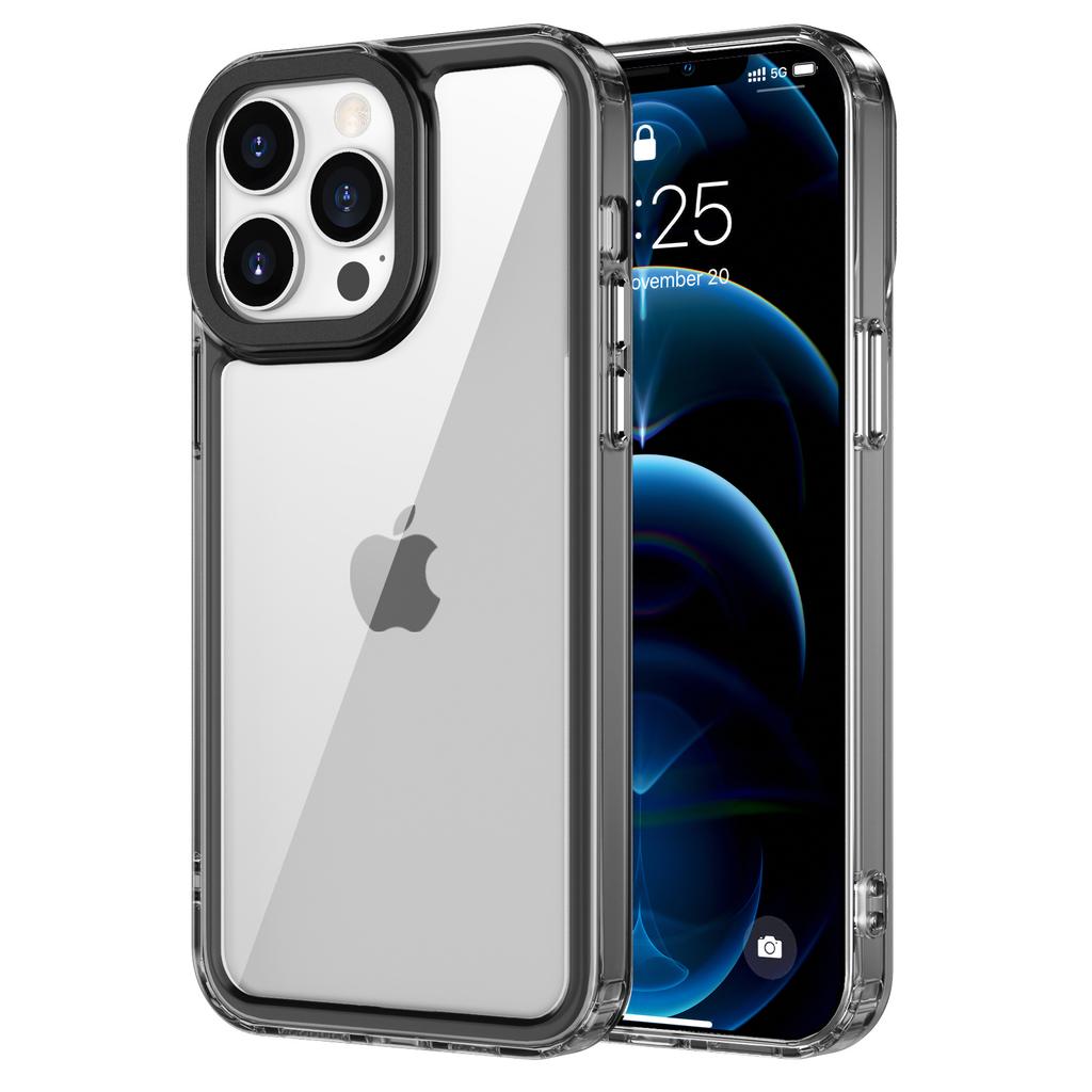 For iPhone 12/12 Pro Case PC+TPU Crystal Clear Phone Back Cover