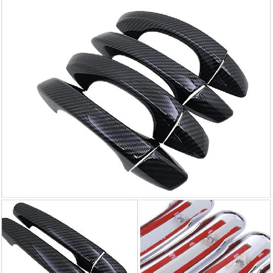 4 PCS Exterior Carbon Fiber Door Handle Cover Catch Trim Car Accessories for Seat Leon MK3 2013 2014 2015 2016 2017 2018