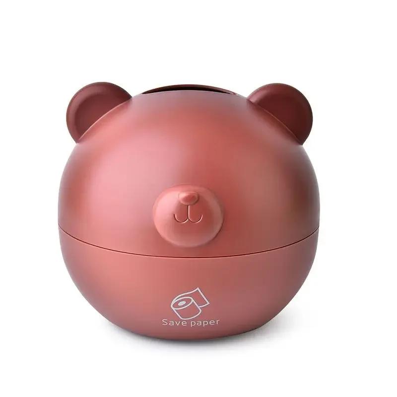 PP Cute Pig Tissue Box Nordic Style Roll Paper Round Container Napkin Holder Household Storage
