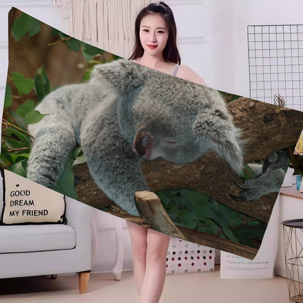Koala Print Big Microfiber Beach Towels Quick Dry Towel Sand Beach Towels Pool Towel For Travel Swim Pool Yoga