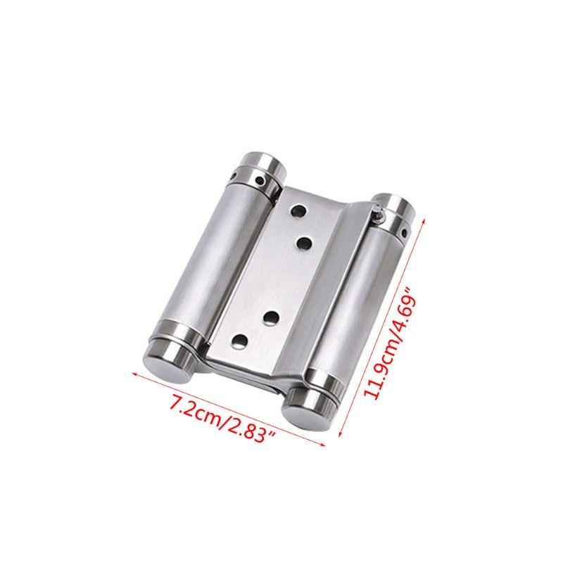 Stainless Steel Two-Way Free Door Hinge Cowboy Door Fence Dedicated Hinge 4 Inches Double Open Spring Hinges