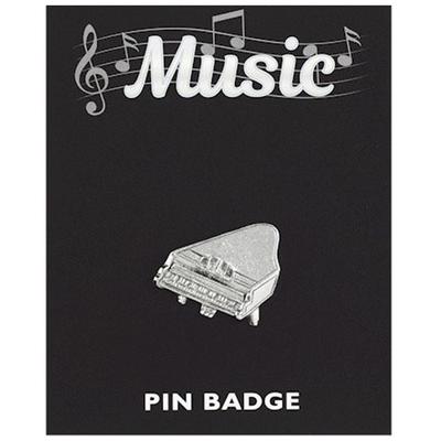 [Q3885] - Silver 'Music' Pin Brooch (piano) - 25x25 Mm
