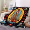1pc Virgin of Guadalupe Blanket Lightweight Flannel Blanket Throw Blanket For Sofa, Bed, Travel, Camping, Livingroom, Office Yy251015158