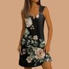 Women's Casual Ruched Daily Date Going Out Fashion Print Basic Sleeveless Loose Fit Dress