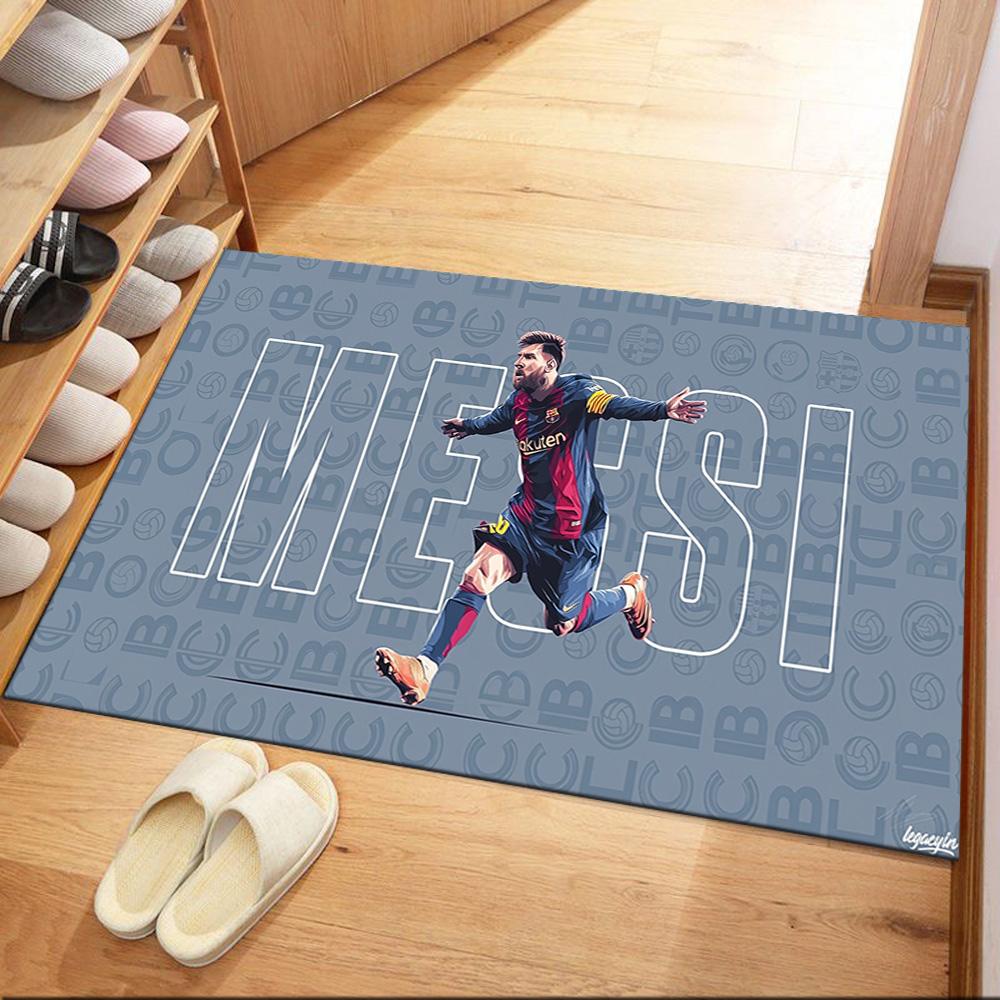Messi 504 Floor Mat Suitable for Foyer Study Room Game Room Playrooms Antislip Carpet Decorate Offices Gift for Festivals