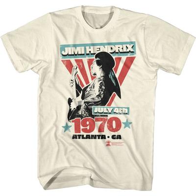 Jimi Hendrix Rock Electric Guitar Master American Vintage Commemorative Edition Short Sleeve Direct Injection Print T-Shirt