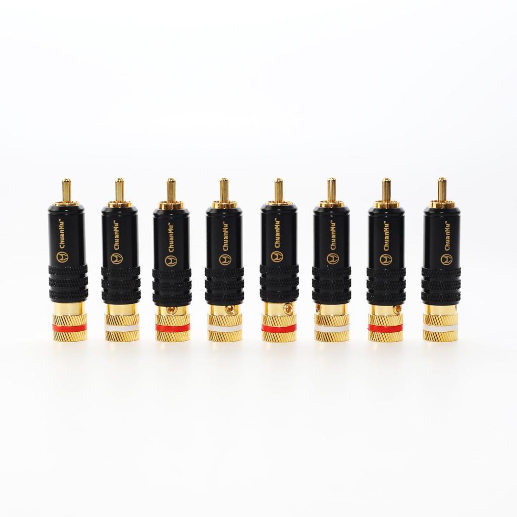 HIFI Audio RCA Accessories Taiwan Plated DIY Signal Wire Plug Lotus Blossom Plum Blossom Connector [P129]