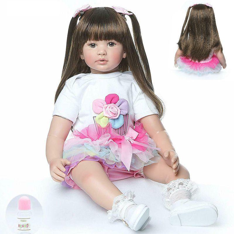 Adorable 24-inch Reborn Baby Doll With Soft Vinyl Silicone Features For Kids
