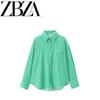 Jnleaog Autumn New Women's Clothing Fashion Style French Style Fashionable All-Match Poplin Stripes Loose Shirt