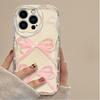 Bowknot Heart Phone Case for iPhone 17 Air 16 15 14 13 12 11 Pro Max Plus 16E XR XS X Shockproof Silicone Back Cover