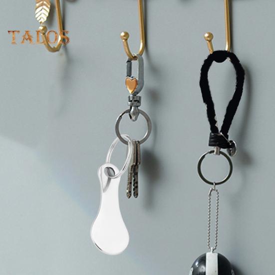 4Pcs Tie Lever Token Keychain Titanium Steel Cart Shopping Keyring Portable Coin Pendant Metal Lever Remover Key Holder