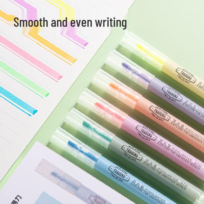 Deli S731 Blue Highlighter Pen, 12-Pack