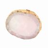 Resin Nail Art Palette Paint Drawing Color Dish Golden Edge Manicure Nail DIY Tool Pink