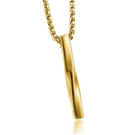 Men's Trendy Spiral Necklace: Minimalist Hip-Hop Pendant In Cool Titanium Steel