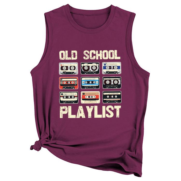 Regata Feminina Old School Playlist Sem Mangas - Moda de Verão