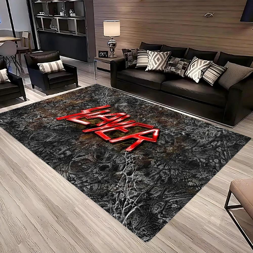 S-Slayer Heavy Metal Band Hallway Carpet Non-Slip Laundry Room Mat Laundry Decor Balcony Child Living Room Bedside Area Rugs