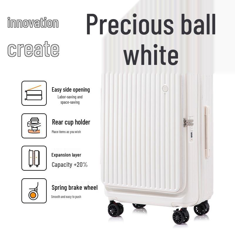 20-Inch Expandable Side-Opening Trolley Suitcase for Men & Women - Multifunctional Travel Carry-On