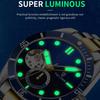 Men Watch Green Waterproof Watch for Men Stainless Steel Automatic Mechanical Watch Men Luxury Watch Luminous Wristwatch