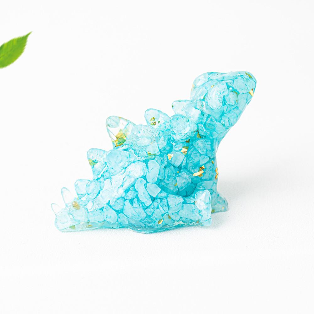 

Dinosaur Resin Figurine With Crystal Resin For Home Office Decor Gift For Kids And Teens Style A