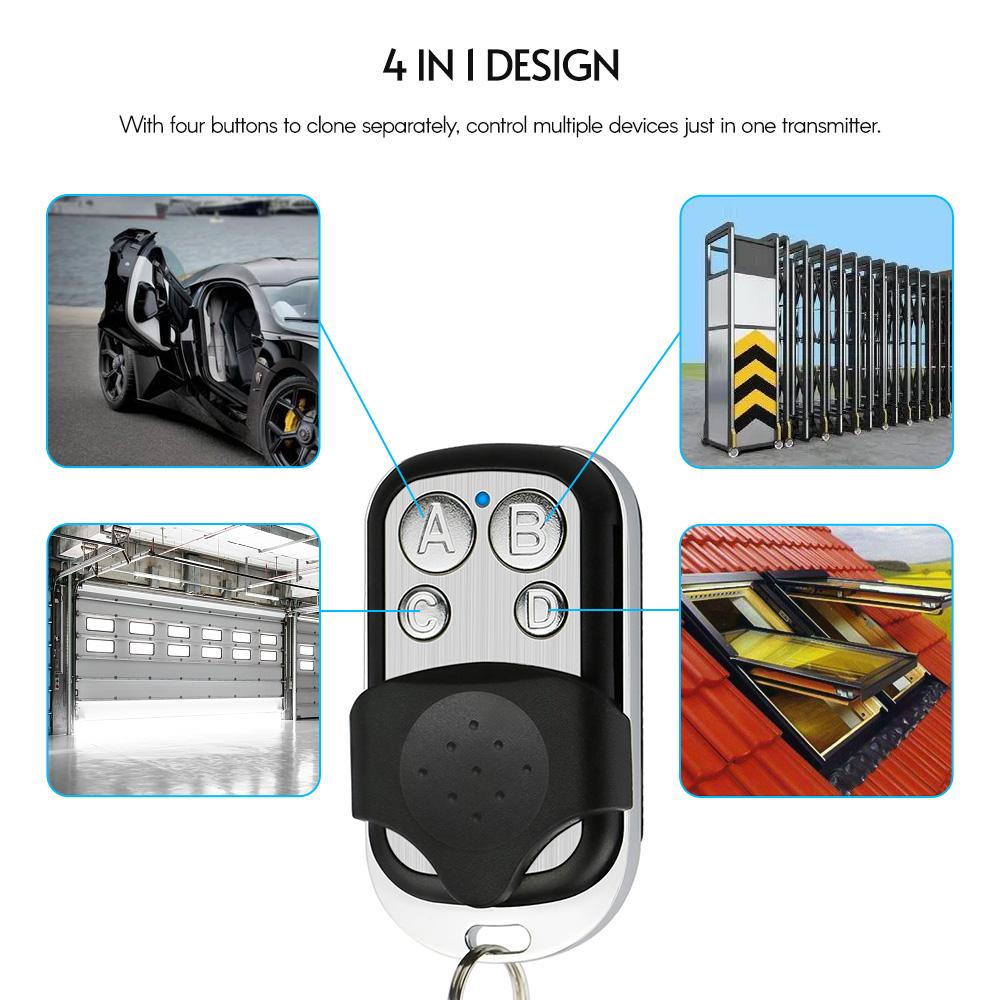 Copy Remote Controller Metal Clone Remotes 4 Buttons Cloning Key Fob Garage Duplicator