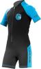 CRESSI Shorty Wetsuit Junior Unisex 2mm Thick Neoprene Elastane Material Years Old DG003507 [LITTLE SHARK] & Black/Blue (11/12 Size) [Genuine Product]