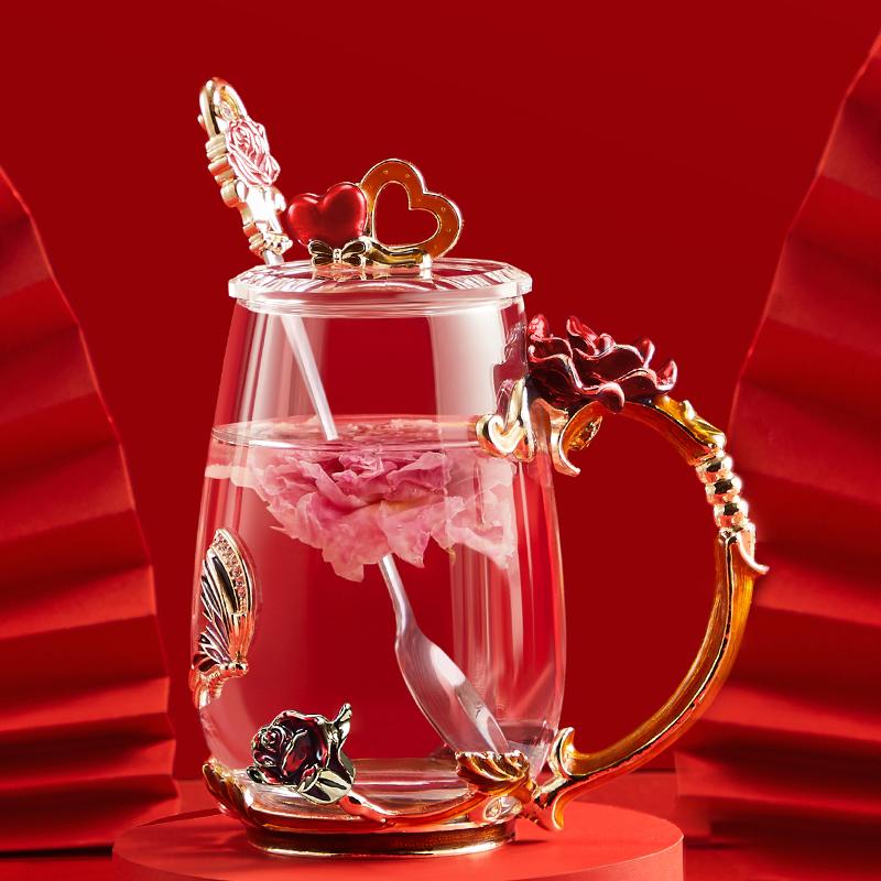 Легкая роскошь, премиум-класс, высокая ценность, эмалированная практичная кружка, подарочная коробка, индивидуальная гравировка