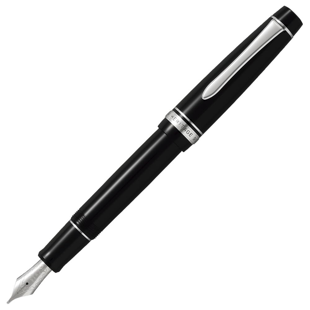 Pilot Caneta Tinteiro Custom Heritage 912 Waverly com ponta voltada para Black FKVH2MRBWA (Ponta Média, para cima)
