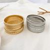 Bohemian Ethnic Gold & Silver Bangle Set - Ancient Western Style Jewelry