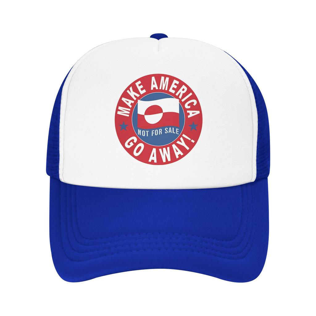 Make America Go Away Grönland Netz-Sonnenhüte WoUnisex Unisex-Design Trucker-Kappe Sommer y2k Retro Outdoor-Sport Atmungsaktive Baseballkappe