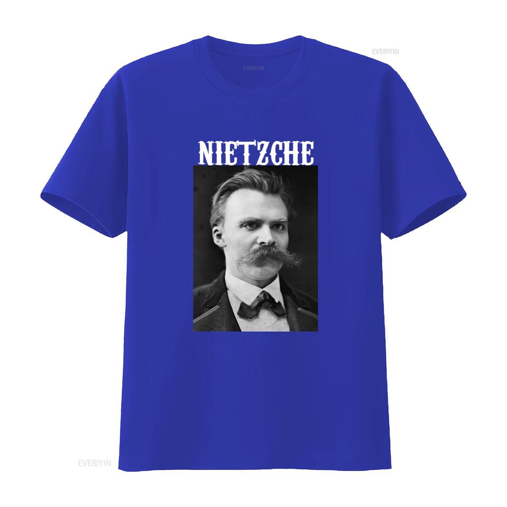 Friedrich Nietzsche Philosophy T Shirt Ideal for Thinkers Enthusiasts Vintage Soft Fashion Versatile Breathable