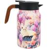 1500 ML Vintage Blumendekor Teekanne Edelstahl-Teekanne mit integriertem Sieb Mehrzweck-Thermoskannen für Kaffee für Zuhause