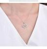 925 Sterling Silver Heart-Shaped Infinity Necklace - Women's European & American Fashion Clavicle Chain