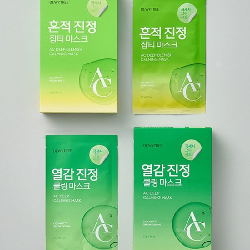[Dewtree] AC Deep Soothing Mask 10 sheets x 2 types (Choose 1)