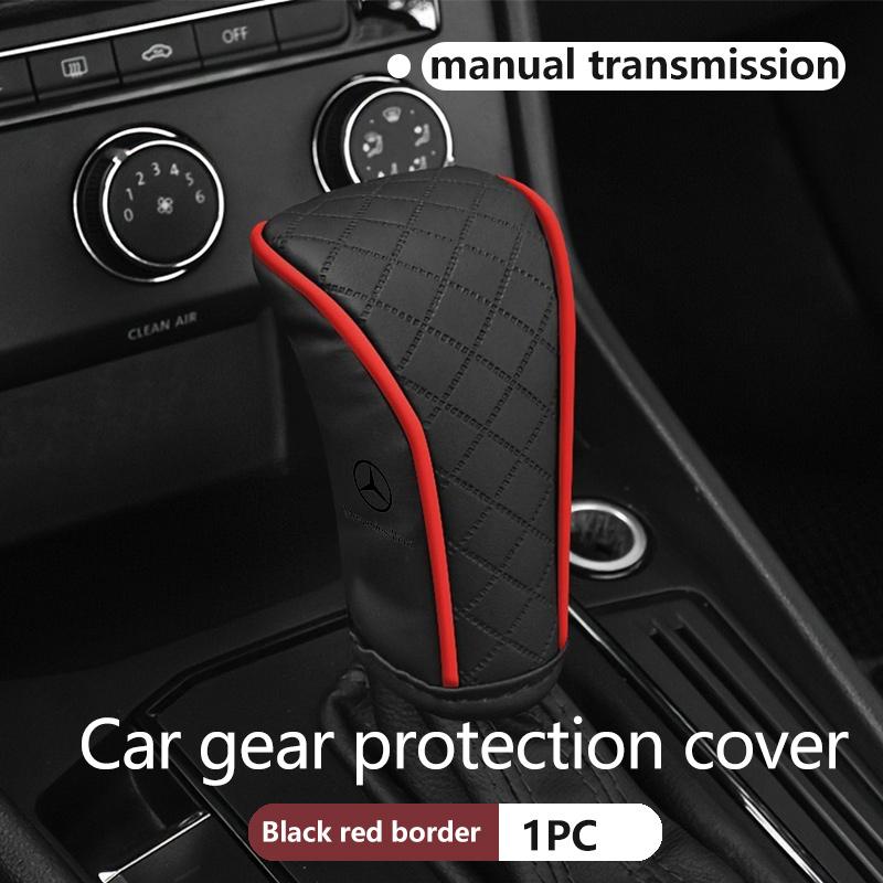 AABIA1 Car Styling Shift Handle Cover Leather Non-slip Automatic Gear Sheath Accessories For Benz CITAN VITO SPRINTER CLS SLK Sport ML