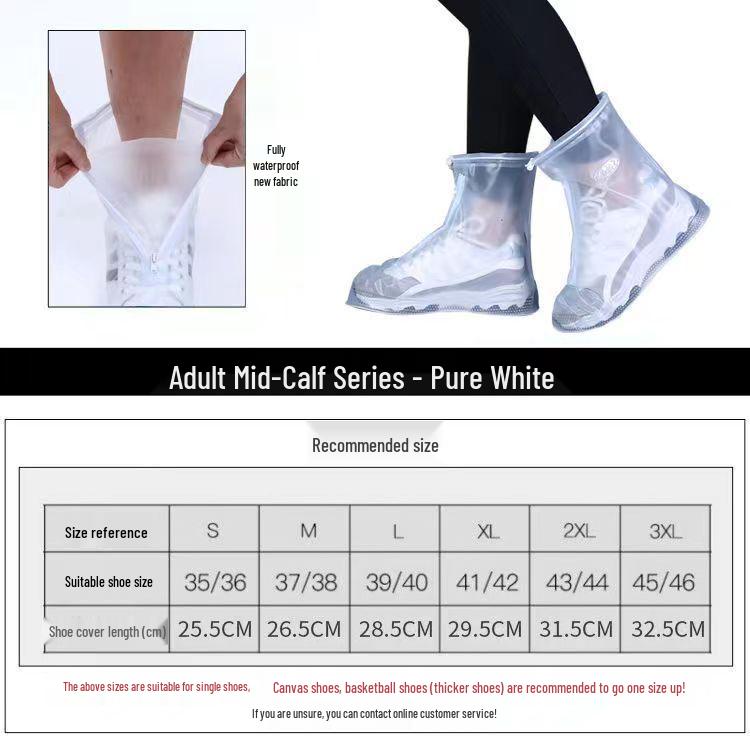 Couvre-chaussures antidérapants imperméables en silicone: Inodore, Durable, Facile à mettre/enlever