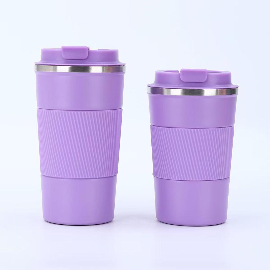 Large Capacity 304 Stainless Steel Coffee Cup with Silicone Sleeve - Double-Wall Vacuum Insulated Travel Mug
