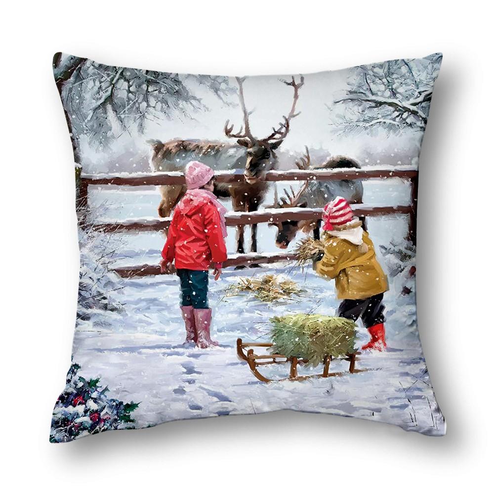 Christmas Cushion Cover - Upgrade Your Living Room Decor With Festive Feel Home Decor Pillow Case Art Cushion Cover