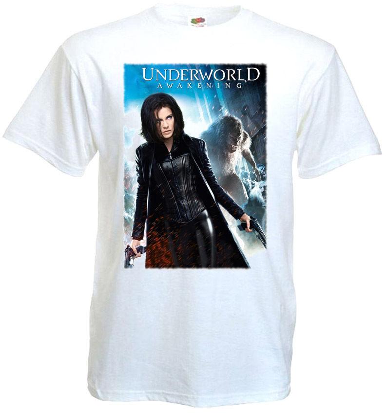 

Белая футболка унисекс с постером фильма «Другой мир: Пробуждение V2»